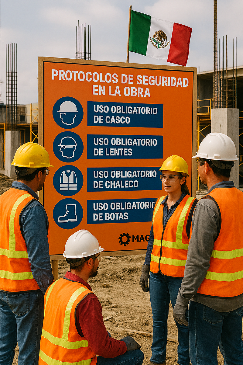 Señales de seguridad en una obra
